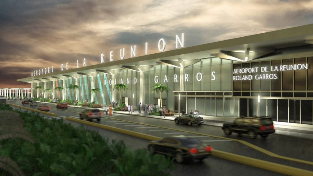 Image de synthèse de l'aéroport de la Réunion